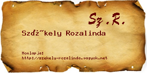 Székely Rozalinda névjegykártya